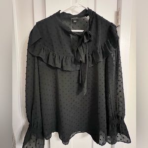 Ann Taylor Clip Dot Long Sleeve